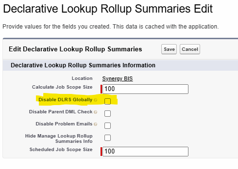 Custom Setting