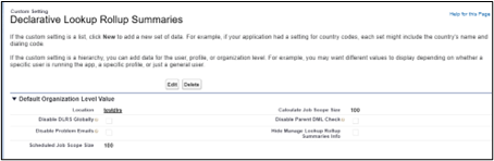 Custom Setting