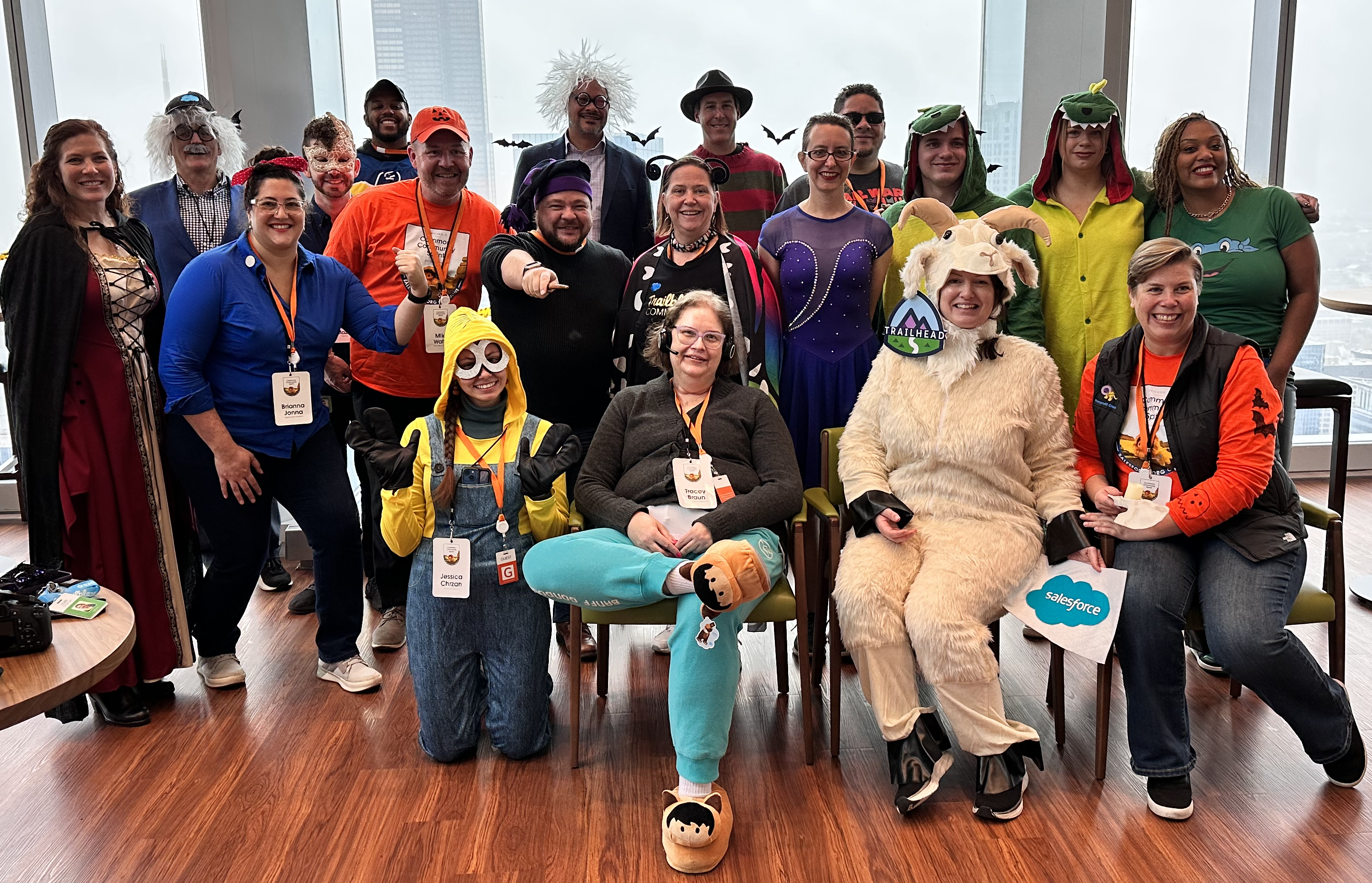 Group image of Chicago Sprint event attendees who wore a halloween costume.