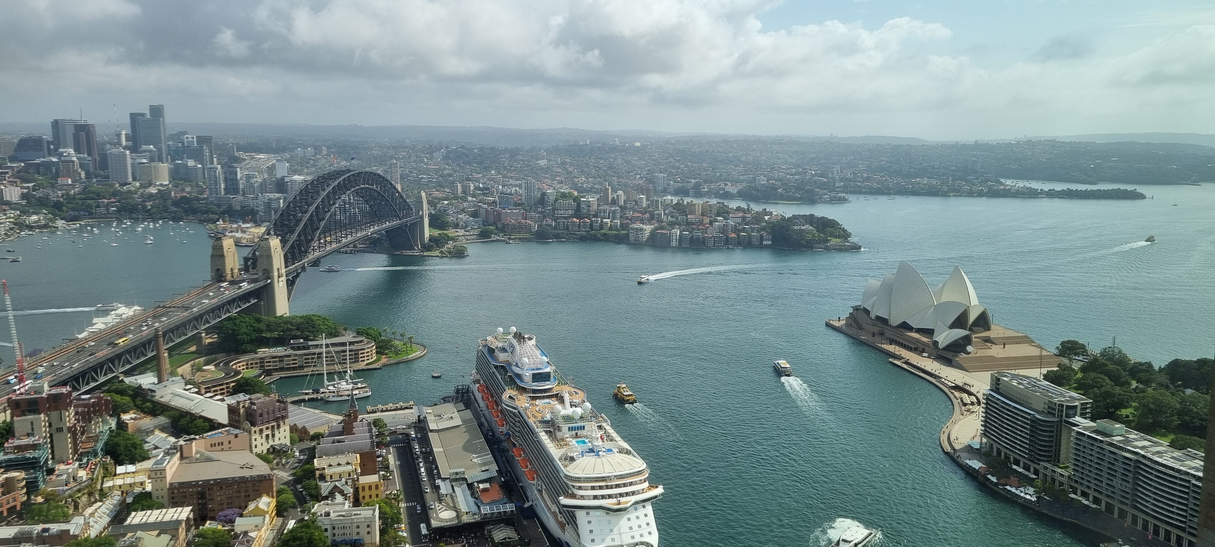 View of Sydney Harbour from Salesforce Tower.