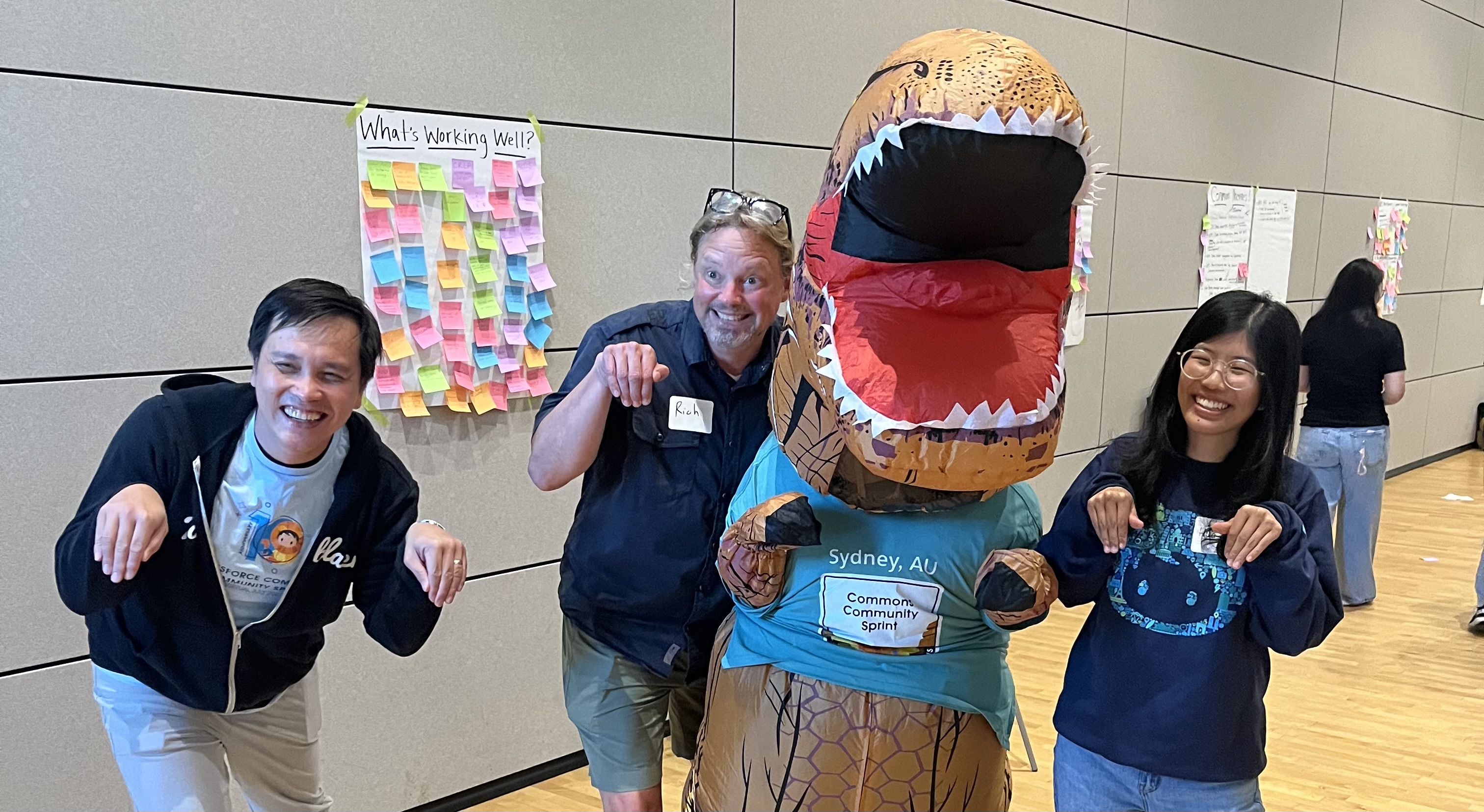 Sprinty visits Vancouver and takes pics with our sprinters… tiny dino hands! Sept, 20255