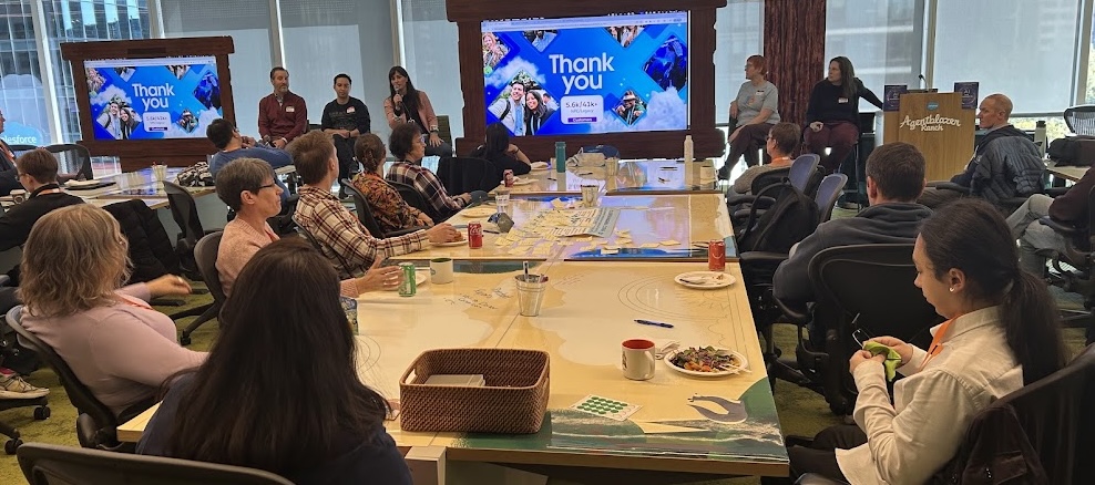 The Meet the Makers conversation over lunch with folks from the Salesforce Nonprofit Leadership.