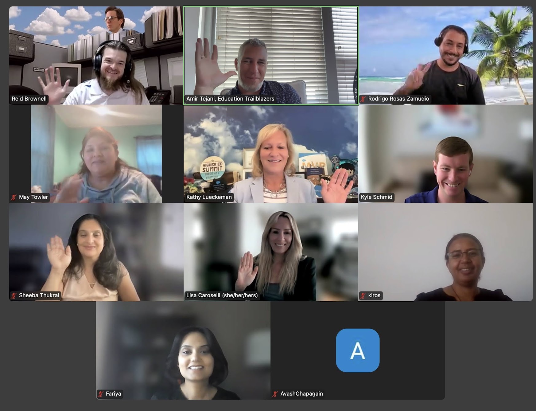 Education Cloud Trailblazers Group Photo, Virtual Sprint 2025.