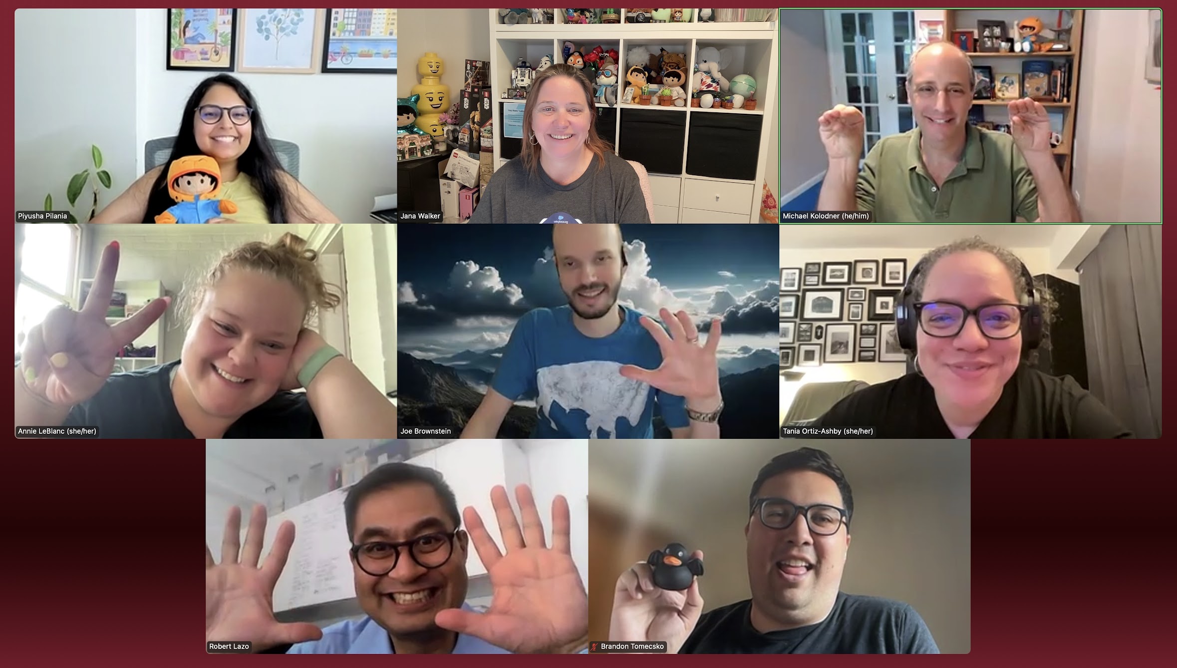 Sprinty’s Community Resources group photo, Virtual Sprint 2025.