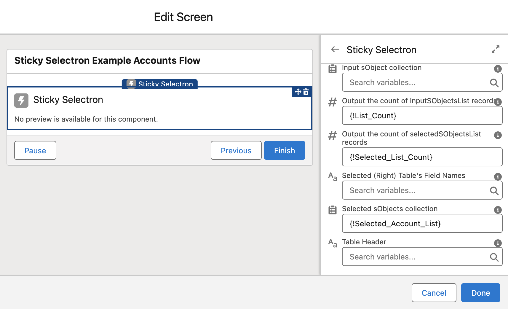 Sample Account Flow Sticky Selectron Configuration 3