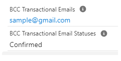 BCC Transactional Email fields